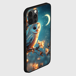 Чехол для iPhone 12 Pro Сова и звездное небо, цвет: 3D-черный — фото 2