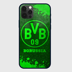 Чехол для iPhone 12 Pro Borussia - green gradient, цвет: 3D-черный