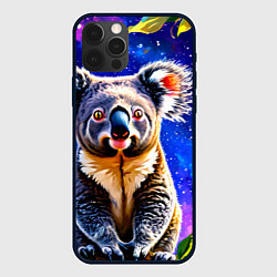 Чехол для iPhone 12 Pro Коала и извездное небо, цвет: 3D-черный