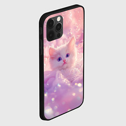 Чехол для iPhone 12 Pro Котенок в пузырях, цвет: 3D-черный — фото 2