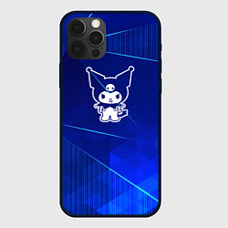 Чехол для iPhone 12 Pro Kuromi blue poly, цвет: 3D-черный