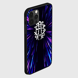 Чехол для iPhone 12 Pro Nickelback neon energy, цвет: 3D-черный — фото 2