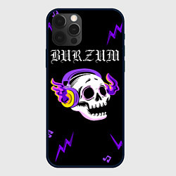 Чехол для iPhone 12 Pro Burzum неоновый череп, цвет: 3D-черный