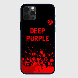 Чехол для iPhone 12 Pro Deep Purple - red gradient посередине, цвет: 3D-черный