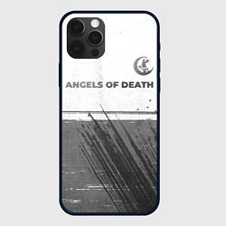 Чехол для iPhone 12 Pro Angels of Death - white gradient посередине, цвет: 3D-черный