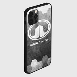 Чехол для iPhone 12 Pro Great Wall - grey gradient, цвет: 3D-черный — фото 2