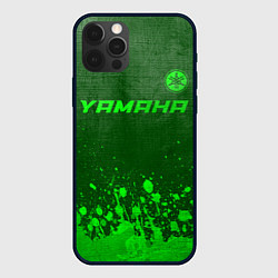 Чехол для iPhone 12 Pro Yamaha - green gradient посередине, цвет: 3D-черный