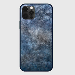 Чехол для iPhone 12 Pro Абстракция - blue-gray clouds, цвет: 3D-черный