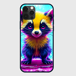 Чехол для iPhone 12 Pro Росомаха в ярком лесу, цвет: 3D-черный