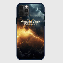 Чехол для iPhone 12 Pro Kingdom Come Deliverance 2 лого на черном небе, цвет: 3D-черный