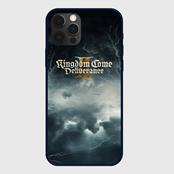 Чехол для iPhone 12 Pro Kingdom Come Deliverance 2 мрачный фон, цвет: 3D-черный