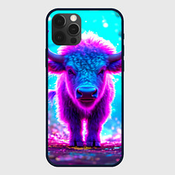 Чехол для iPhone 12 Pro Белый буйвол, цвет: 3D-черный