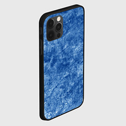 Чехол для iPhone 12 Pro Абстракция - blue noise, цвет: 3D-черный — фото 2