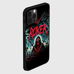 Чехол для iPhone 12 Pro Roker - blood in the ground, цвет: 3D-черный — фото 2