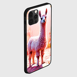 Чехол для iPhone 12 Pro Альпака в розовом, цвет: 3D-черный — фото 2