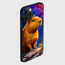 Чехол для iPhone 12 Pro Капибара и звездная ночь, цвет: 3D-черный — фото 2