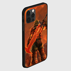 Чехол для iPhone 12 Pro Палач рока и башня Doom, цвет: 3D-черный — фото 2