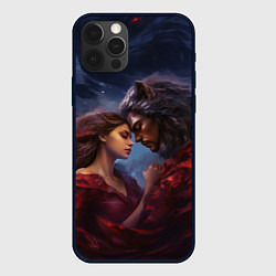 Чехол для iPhone 12 Pro Девушка и оборотень, цвет: 3D-черный