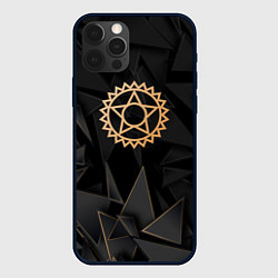 Чехол для iPhone 12 Pro Black Butler golden poly, цвет: 3D-черный