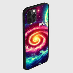 Чехол для iPhone 12 Pro Spiral galaxy - neon glow, цвет: 3D-черный — фото 2