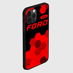 Чехол для iPhone 12 Pro Ford - red gradient посередине, цвет: 3D-черный — фото 2