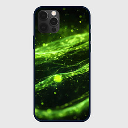Чехол iPhone 12 Pro Текстура зеленая жидкость