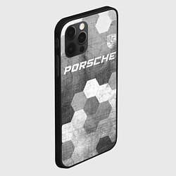 Чехол для iPhone 12 Pro Porsche - grey gradient посередине, цвет: 3D-черный — фото 2