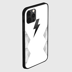 Чехол для iPhone 12 Pro AC DC white poly, цвет: 3D-черный — фото 2