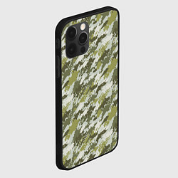 Чехол для iPhone 12 Pro Пиксельный камуфляж, цвет: 3D-черный — фото 2