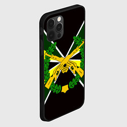 Чехол для iPhone 12 Pro Мотострелковые войска: лавры, цвет: 3D-черный — фото 2