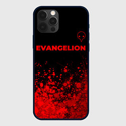 Чехол для iPhone 12 Pro Evangelion - red gradient посередине, цвет: 3D-черный