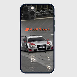 Чехол для iPhone 12 Pro Автогонки на шорт-треке Audi sport racing team, цвет: 3D-черный