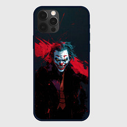 Чехол для iPhone 12 Pro Джокер и красная полоса краски, цвет: 3D-черный