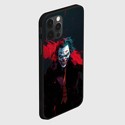 Чехол для iPhone 12 Pro Джокер и красная полоса краски, цвет: 3D-черный — фото 2
