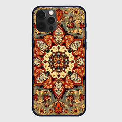 Чехол для iPhone 12 Pro Ретро ковер текстура, цвет: 3D-черный