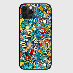 Чехол iPhone 12 Pro Спортивный инвентарь коллаж
