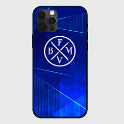 Чехол для iPhone 12 Pro Bullet For My Valentine blue poly, цвет: 3D-черный