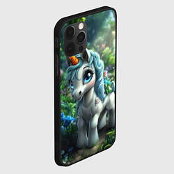 Чехол для iPhone 12 Pro Единорожка в зеленом лесу, цвет: 3D-черный — фото 2