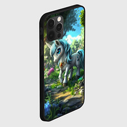 Чехол для iPhone 12 Pro Единорожка в дневном лесу, цвет: 3D-черный — фото 2