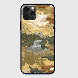 Чехол iPhone 12 Pro Золотистый камуфляж