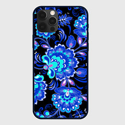 Чехол для iPhone 12 Pro Хохлома негатив, цвет: 3D-черный