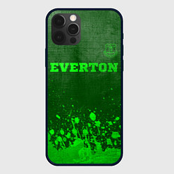 Чехол для iPhone 12 Pro Everton - green gradient посередине, цвет: 3D-черный