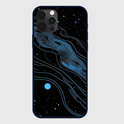 Чехол iPhone 12 Pro Синие тонкие линии