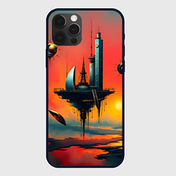 Чехол для iPhone 12 Pro Абстракция в стиле сюрреализма, цвет: 3D-черный