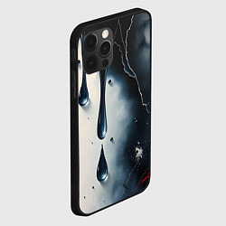 Чехол для iPhone 12 Pro Сюрреалистичная абстракция с каплями, цвет: 3D-черный — фото 2