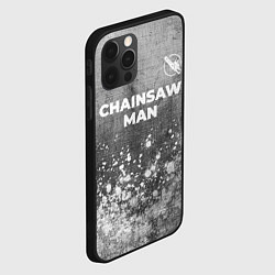 Чехол для iPhone 12 Pro Chainsaw Man - grey gradient посередине, цвет: 3D-черный — фото 2