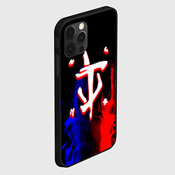 Чехол для iPhone 12 Pro Doom flame neon, цвет: 3D-черный — фото 2