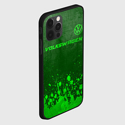 Чехол для iPhone 12 Pro Volkswagen - green gradient посередине, цвет: 3D-черный — фото 2
