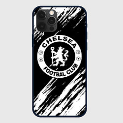 Чехол для iPhone 12 Pro Chelsea краски текстура, цвет: 3D-черный