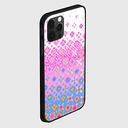Чехол для iPhone 12 Pro Розово-голубой узор, цвет: 3D-черный — фото 2